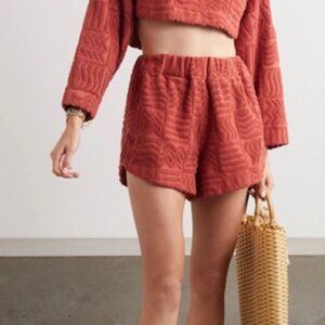 Lucy Folk x Net-a-Porter Cotton-Terry Shorts - Medium
